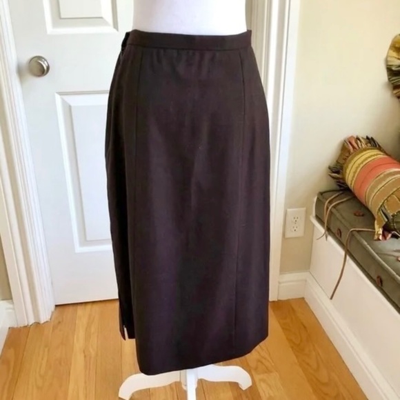 Peruvian Connection Skirt Alpaca Wool Brown Midi (8) - Picture 3 of 8